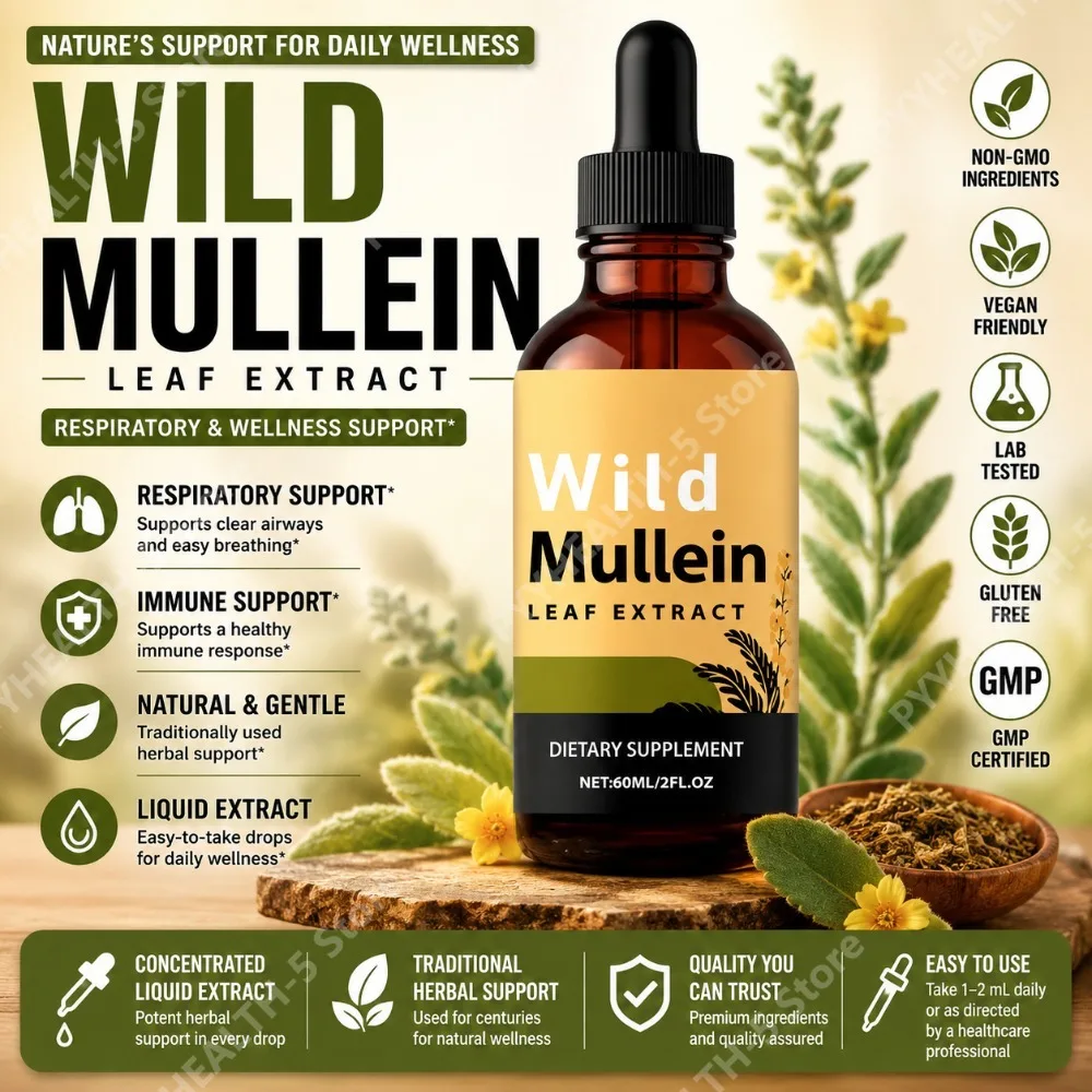 Herbal Supplement - Yabani Sığırkuyruğu Yaprağı Damlaları Zencefil Bromelain