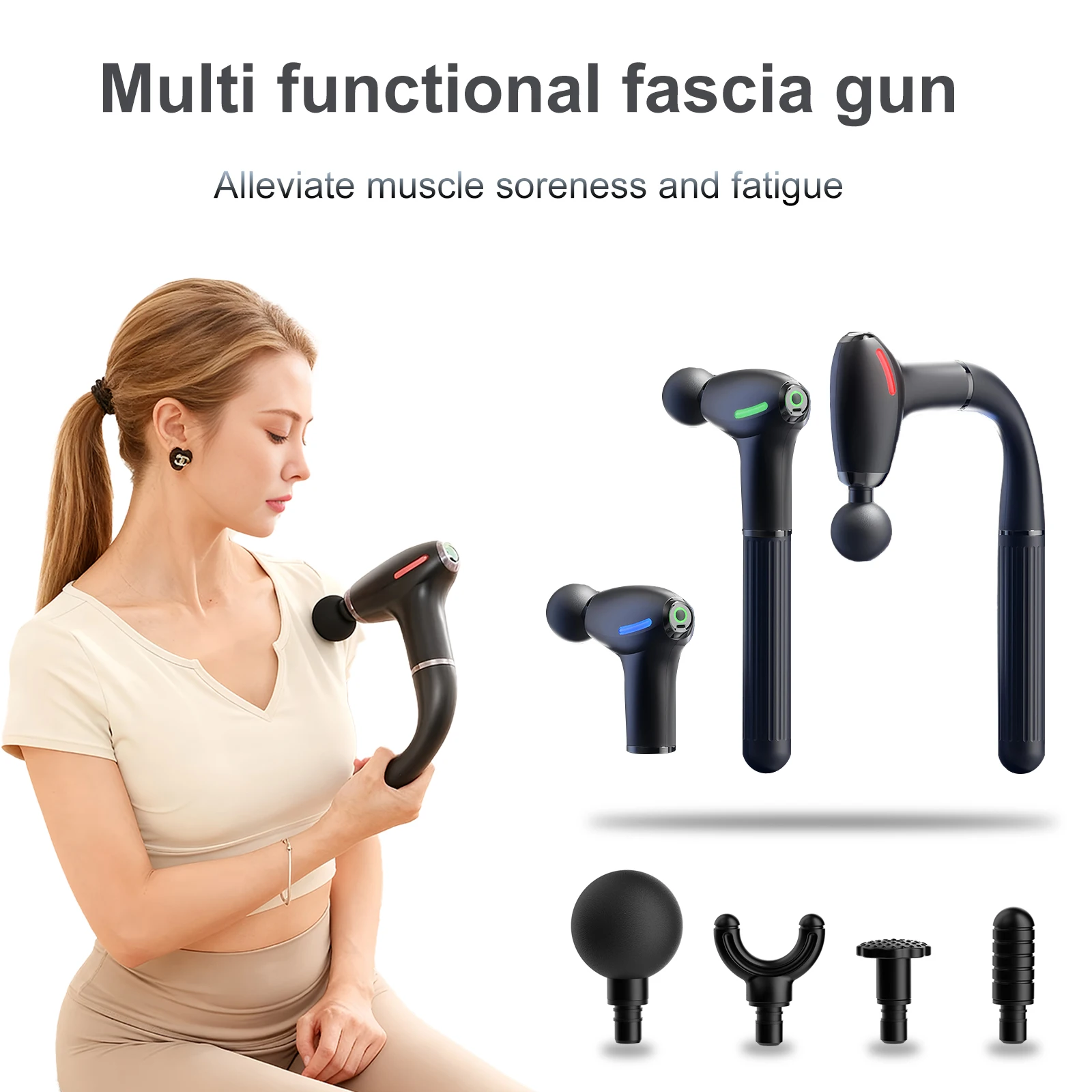 Health Wellness - Çok fonksiyonlu fasya tabancası, uzatılmış saplı